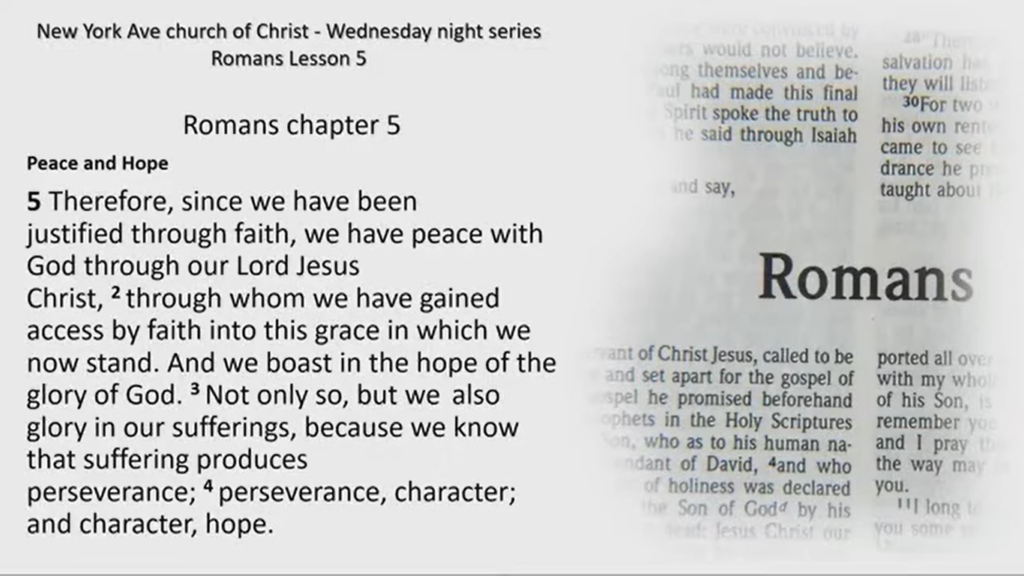 Romans – Lesson 6 – Chapter 5