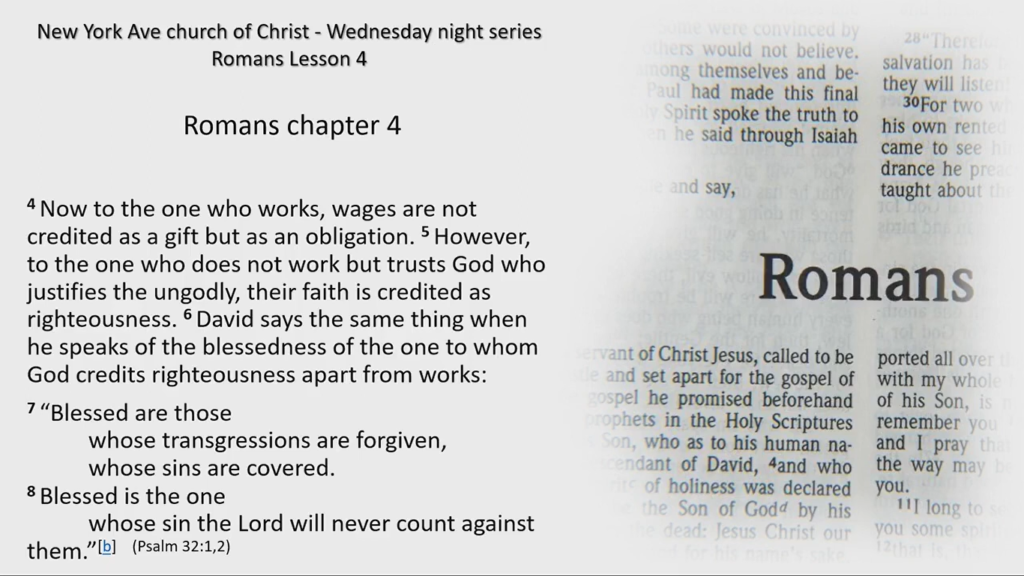 Romans – Chapter 4 – Lesson 4